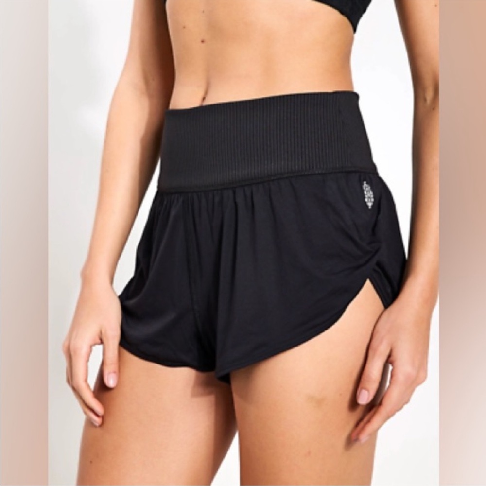 Free People Movement Game Time Shorts Black Size M